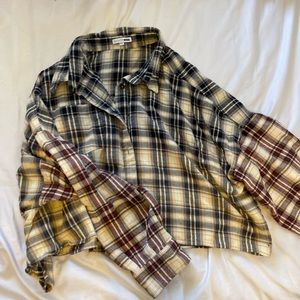Fashion nova crop flannel